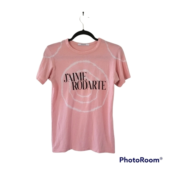 RODARTE J’aime Rodarte Pink Tie Dye Tee Top T shirt XS - Picture 1 of 8